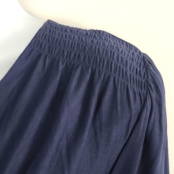 NWT Boden Empire Waist V Neck Jersey Maxi Dress In Navy Size 14 Regular - Picture 4 of 8